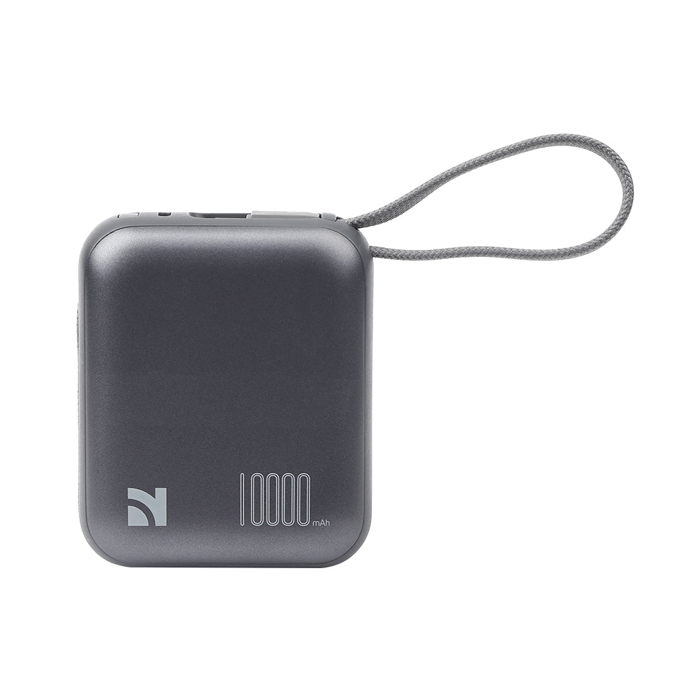 10000mAh 22.5W Fast Charging Power Bank with Built-in Cables