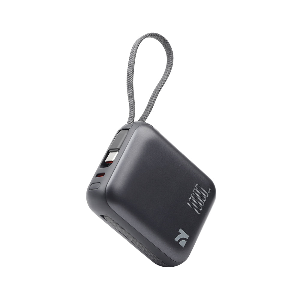 10000mAh 22.5W Fast Charging Power Bank with Built-in Cables